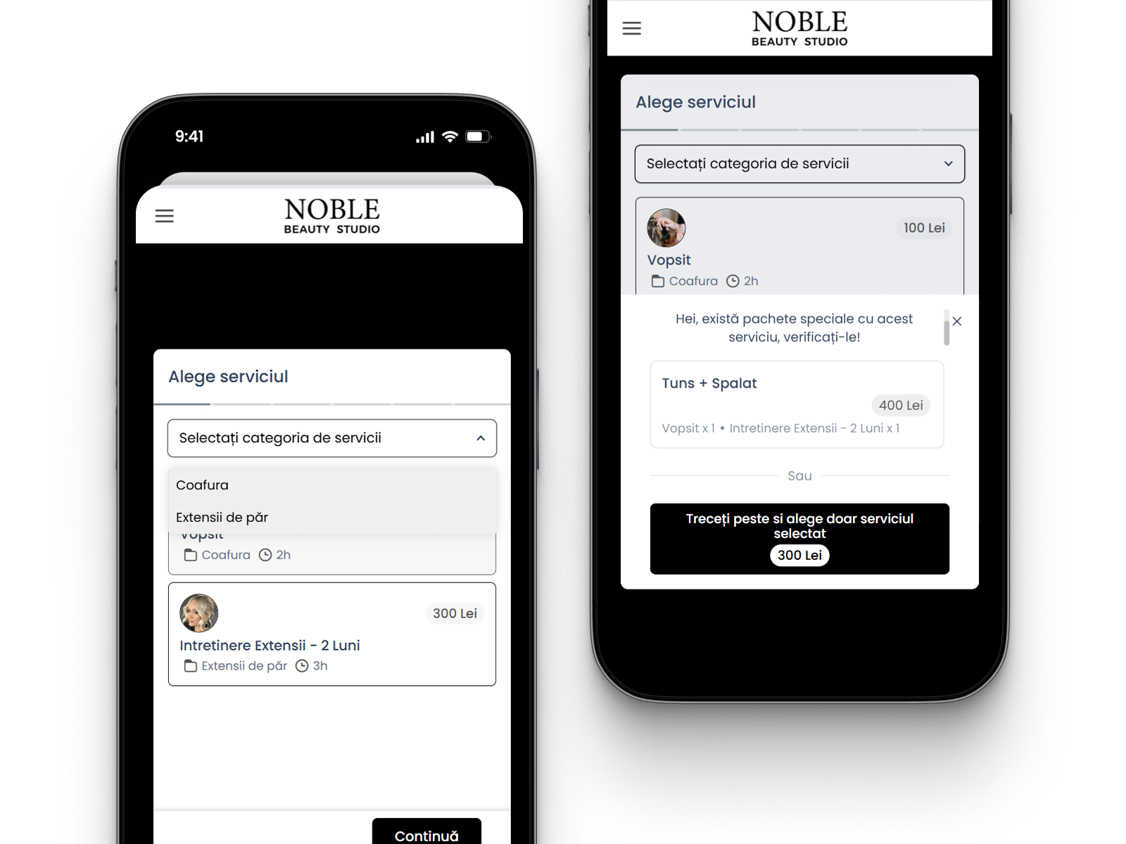 Programari Noble Beauty Salon